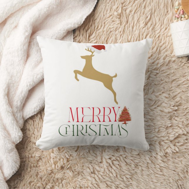 Coussin Modern Holiday Throw Pillow Christmas  (Couverture)
