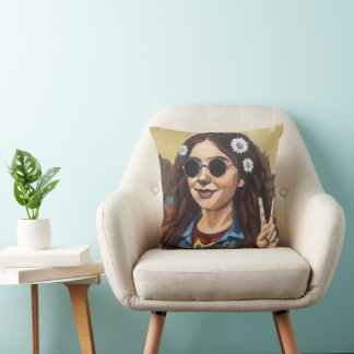 Coussin Modern Mona Lisa Painting - da Vinci Inspired Art