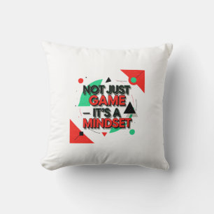Coussin Modern Motivational Graphic with "Not Just Game It