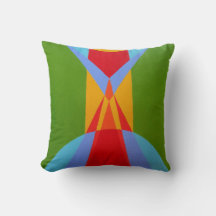 Modern Multicolor Expressions Throw Pillow