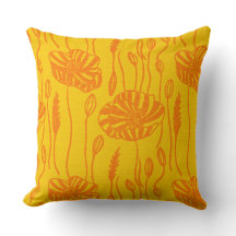 modern retro poppy illustration yellow