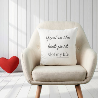 Coussin Modern Romantic Quote Throw Pillow
