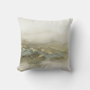 Coussin Moderne 3D Impasto Sage Vert Olive Or