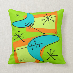 Coussin moderne 5 atomiques de la moitié du siècle