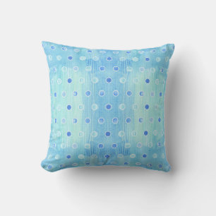 Coussin Moderne Beach Cottage Aqua Blue Pois Motif