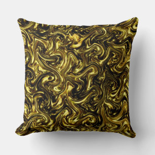 Coussin Moderne beautiful golden pattern curving Fashionar