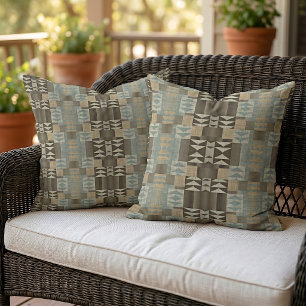 Coussin Moderne cabane de style rustique tribal autochtone