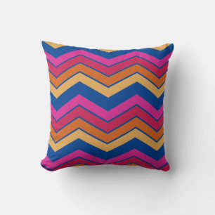 Coussin Moderne coloré Zigzag Chevron Motif Girly