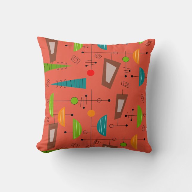 Coussin moderne du milieu du siècle Ovals Motif #1 (Recto)