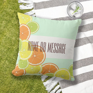 Coussin Moderne Élégant Citron Vert Coloré Agrume