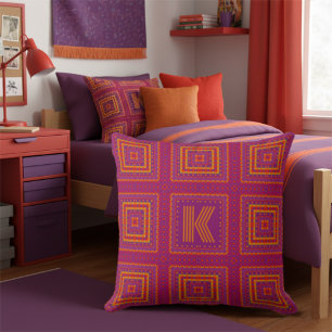 Coussin Moderne Géométrique Rose Clair