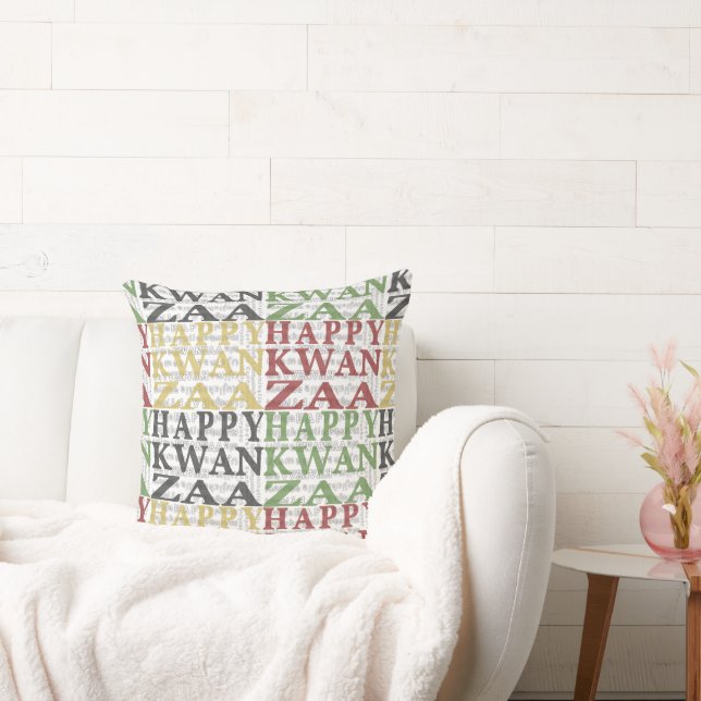 Coussin Moderne Happy Kwanzaa (Canapé)