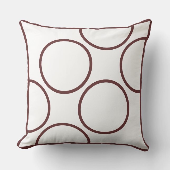 coussin moderne marron et turquoise (Recto)