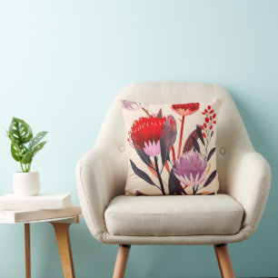 Coussin Moderne Minimaliste Bohème Floral Botanique