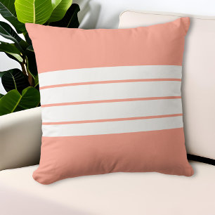 Coussin Moderne minimaliste Coral Grandes Blancs
