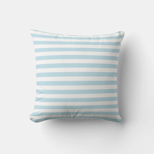 Coussin Moderne Pastel Bleu Et Blanc Gratté   (Recto)