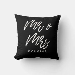 Coussin Moderne personnalisé Monsieur et Madame