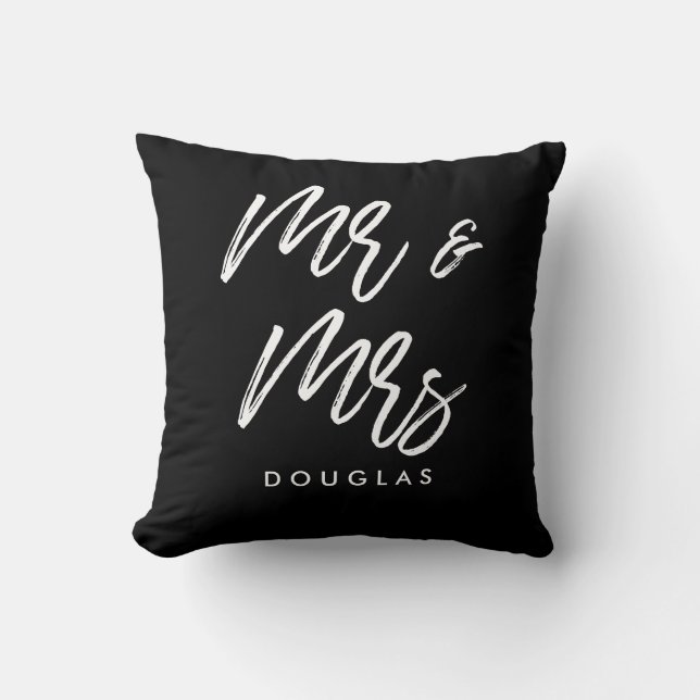 Coussin Moderne personnalisé Monsieur et Madame (Recto)