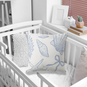 Coussin Moderne Sous L'Océan Vous Bientôt Bleu Baby Shower