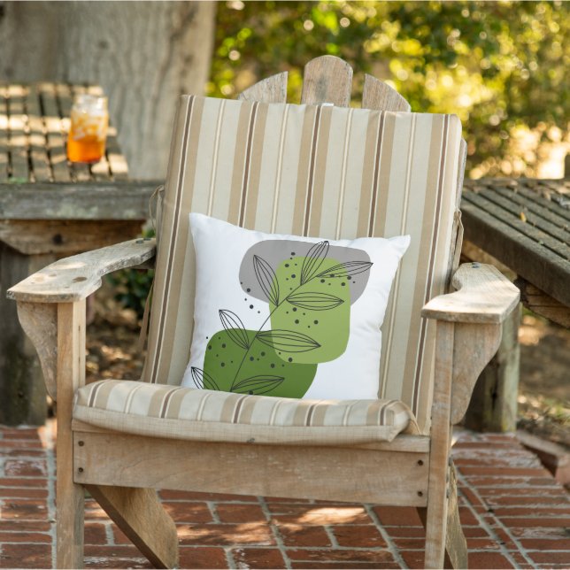 Coussin Moderne tendance Abstrait fleuri Boho Chic (Chaise)