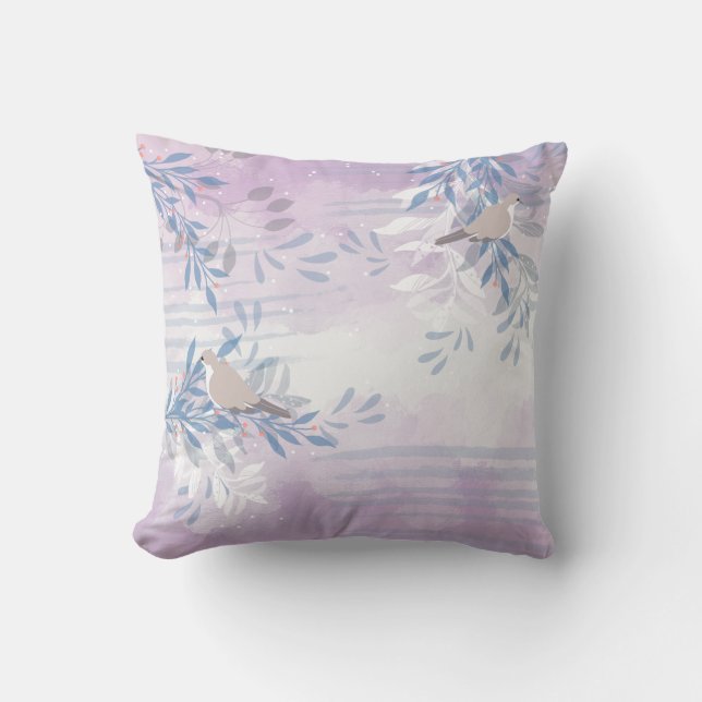 Coussin Moderne tendance Abstrait floral botanique (Recto)