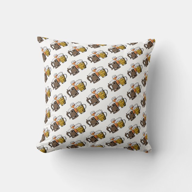 Coussin Moderne TROIS BIÈRES (Recto)