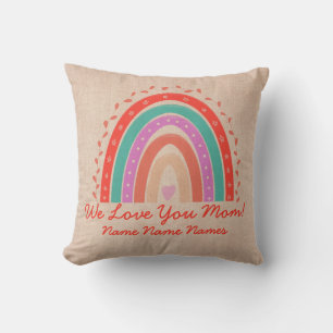 Coussin Modifier le texte Ajouter des noms Amour Maman Boh