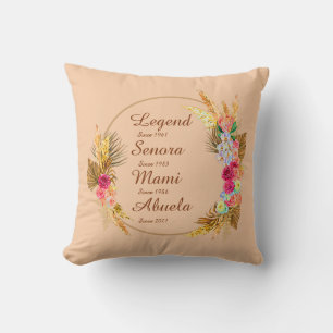 Coussin Modifier N'IMPORTE QUEL Nom Date Légende Senora Ma