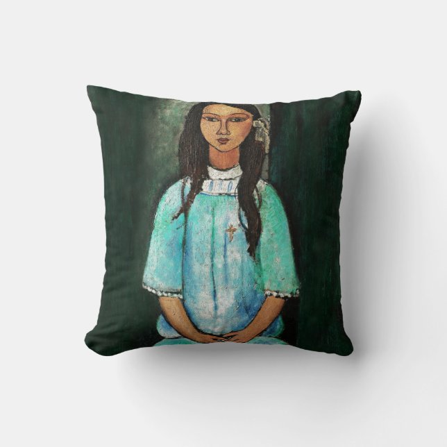 Coussin Modigliani Alice Peinture d'Art Vintage (Recto)