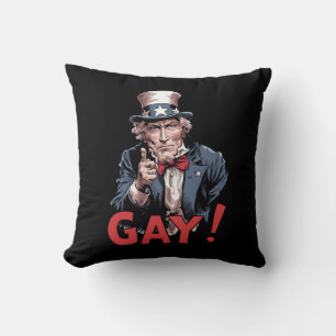 Coussin Mois de la fierté de l'allié gay LGBT drôle