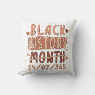 Coussin Mois de l'histoire des Noirs Afro Mélanine Femmes 