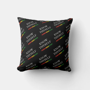 Coussin Mois de l'histoire noire Élégant SE CONNAÎTRE