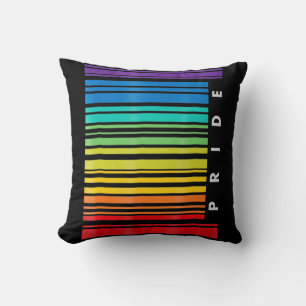 Coussin Mois de sensibilisation LGBT Code barre Pride Pans