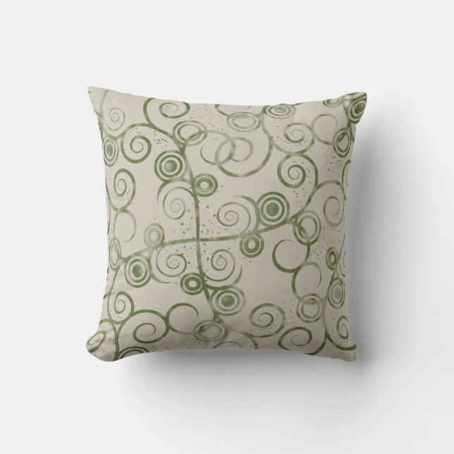 Coussin MOJO américain Swiled Green 2 (Recto)