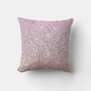 Coussin MoJo en argent rose assez brillant