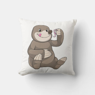 Coussin Mole avec ver de terre
