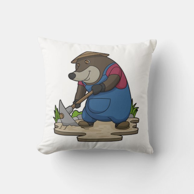 Coussin Mole en tant qu'agriculteur (Recto)