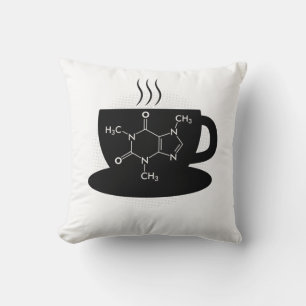 Coussin Molécule de caféine de chimie