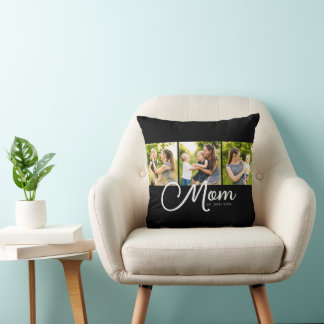 Coussin Mom Established Elegant Script Black 3 Photo 
