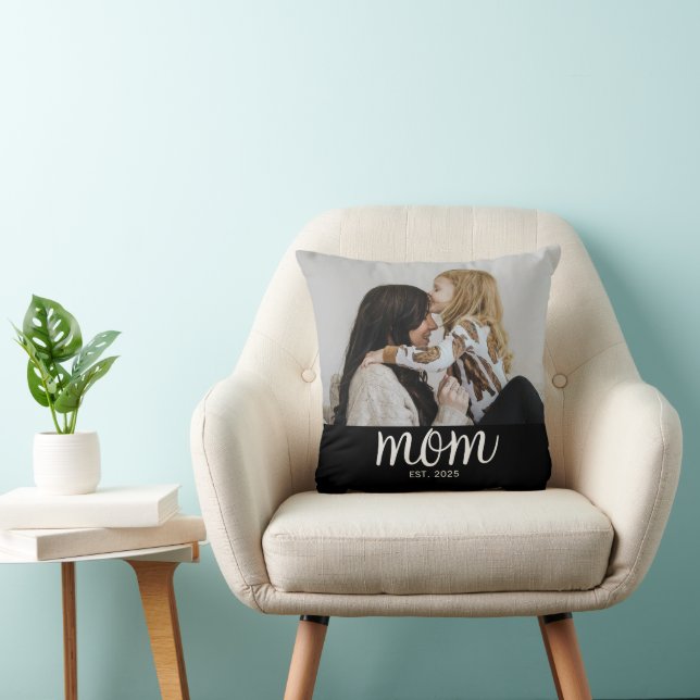 Coussin Mom Established Modern Script Photo (Chaise)