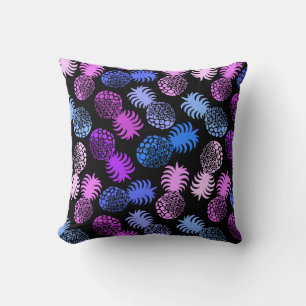 Coussin Momona Hawaïen Tropical Ananas Réversible