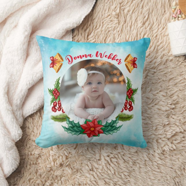 Coussin Mon 1er Noël bleu (Couverture)