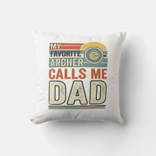 Coussin Mon archer préféré m'appelle papa design vintage_1