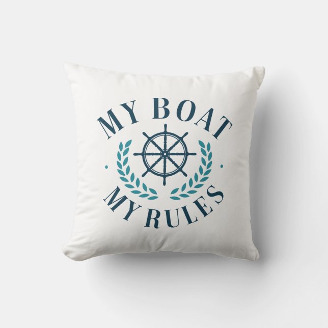 Coussin Mon bateau mes règles (Recto)
