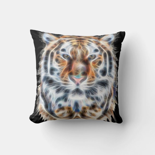 Coussin Mon chat agit dans le style Tiger Énergie (Recto)