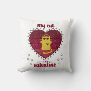Coussin Mon Chat Est Ma Saint Valentin Drôle cadeau amou