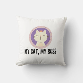 Coussin Mon chat, mon patron