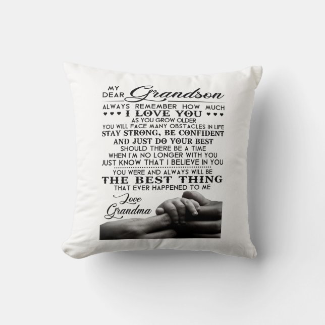 Coussin Mon cher grand-fils (Recto)