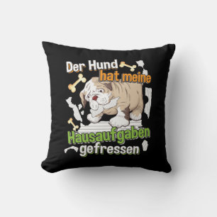 Coussin Mon chien a mangé mes devoirs - Citation d'apprent