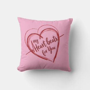 Coussin Mon coeur bat pour vous